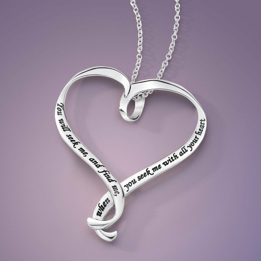 You Will Seek Me and Find Me Necklace Jeremiah 29:13 Engraved STERLING SILVER - PalmTreeSky