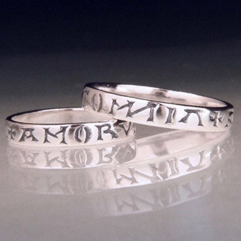 Love Conquers All Ring Latin STERLING SILVER Gift Heart Anniversary Always - PalmTreeSky