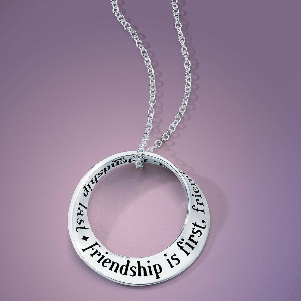 Friendship Necklace Inspirational STERLING SILVER Gift Friend First Love Sister - PalmTreeSky