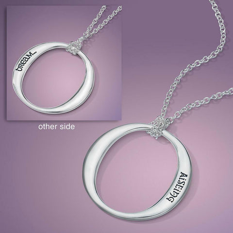 Dream Necklace English Gaelic Aisling Inspirational Message STERLING SILVER .925 - PalmTreeSky