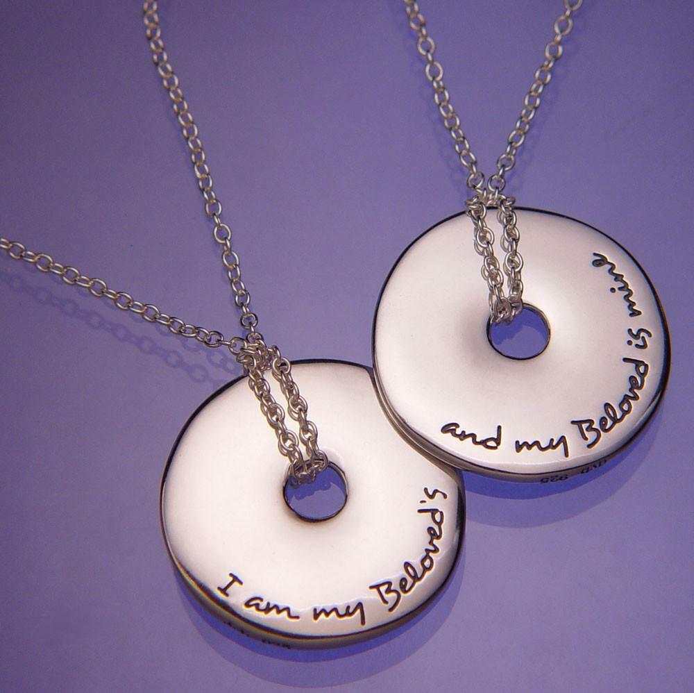 I Am My Beloved's and my Beloved is Things Necklace Religious STERLING SILVER - PalmTreeSky