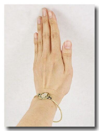 Evil Eye Bracelet Hamsa Hand Bangle Hammered Metal Pave BURNISHED GOLD Jewelry - PalmTreeSky